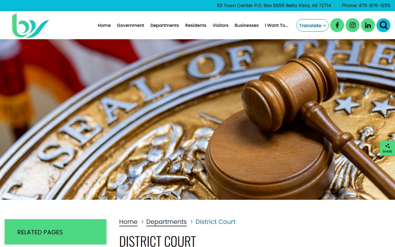 Bella Vista District Court inmate population case page