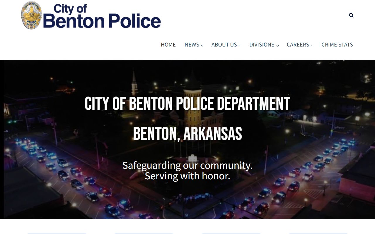 Benton Police Department inmate population page
