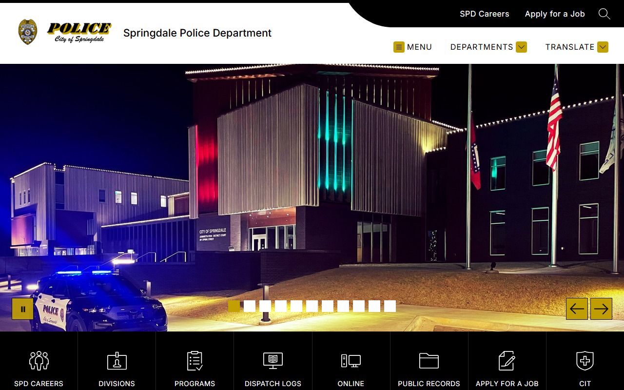 Springdale Police Department Arkansas inmate population