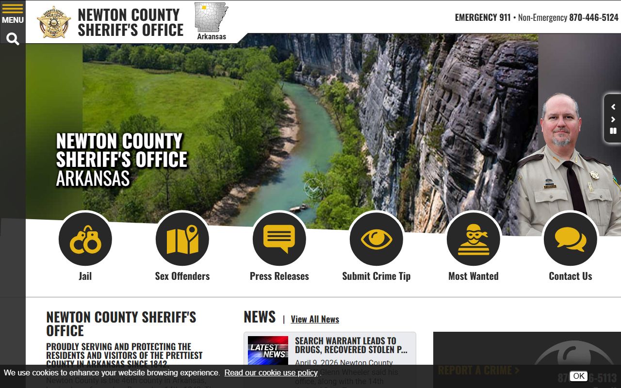 Newton County Sheriff Office website for Newton County inmate population