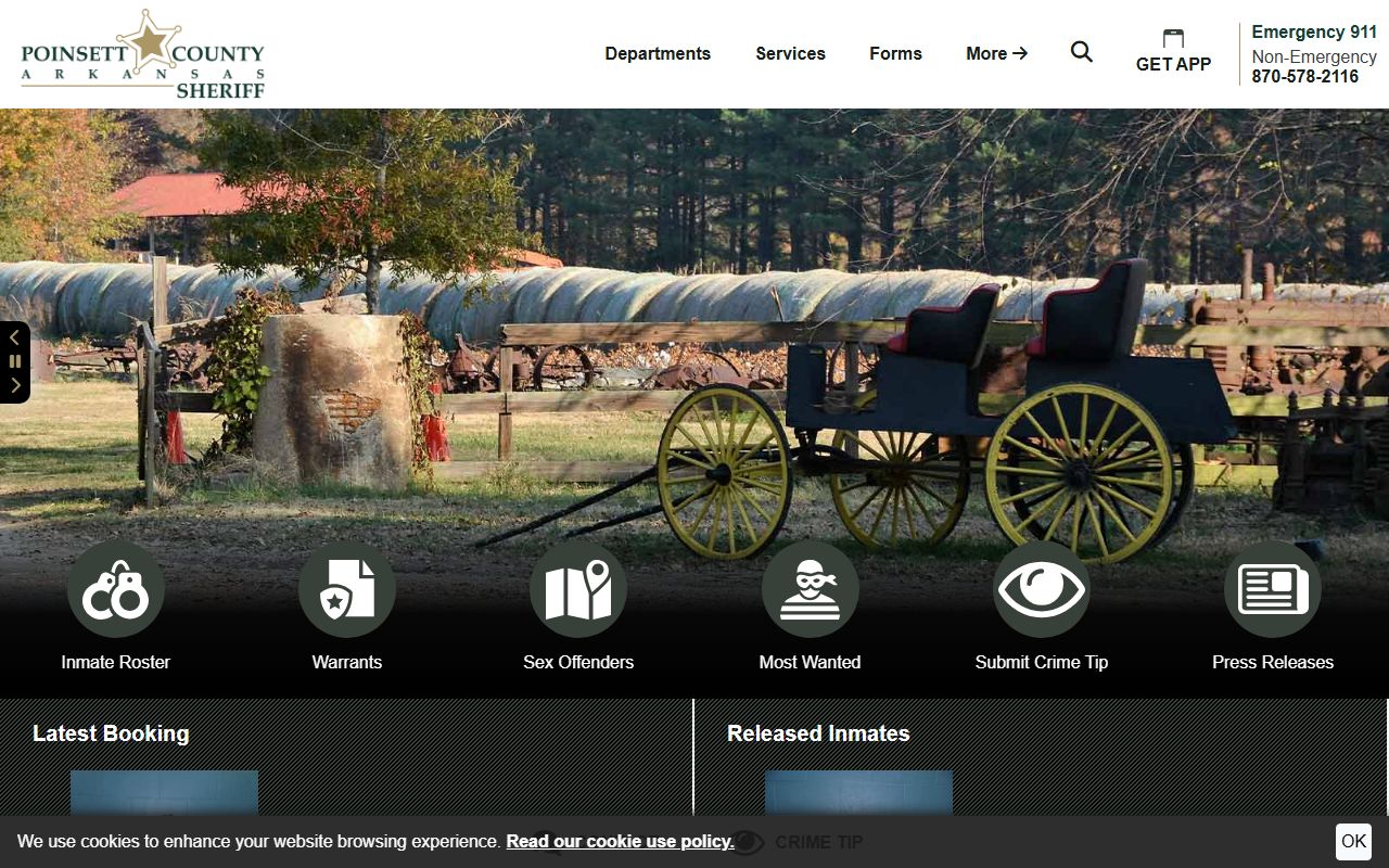 Poinsett County Sheriff inmate population site