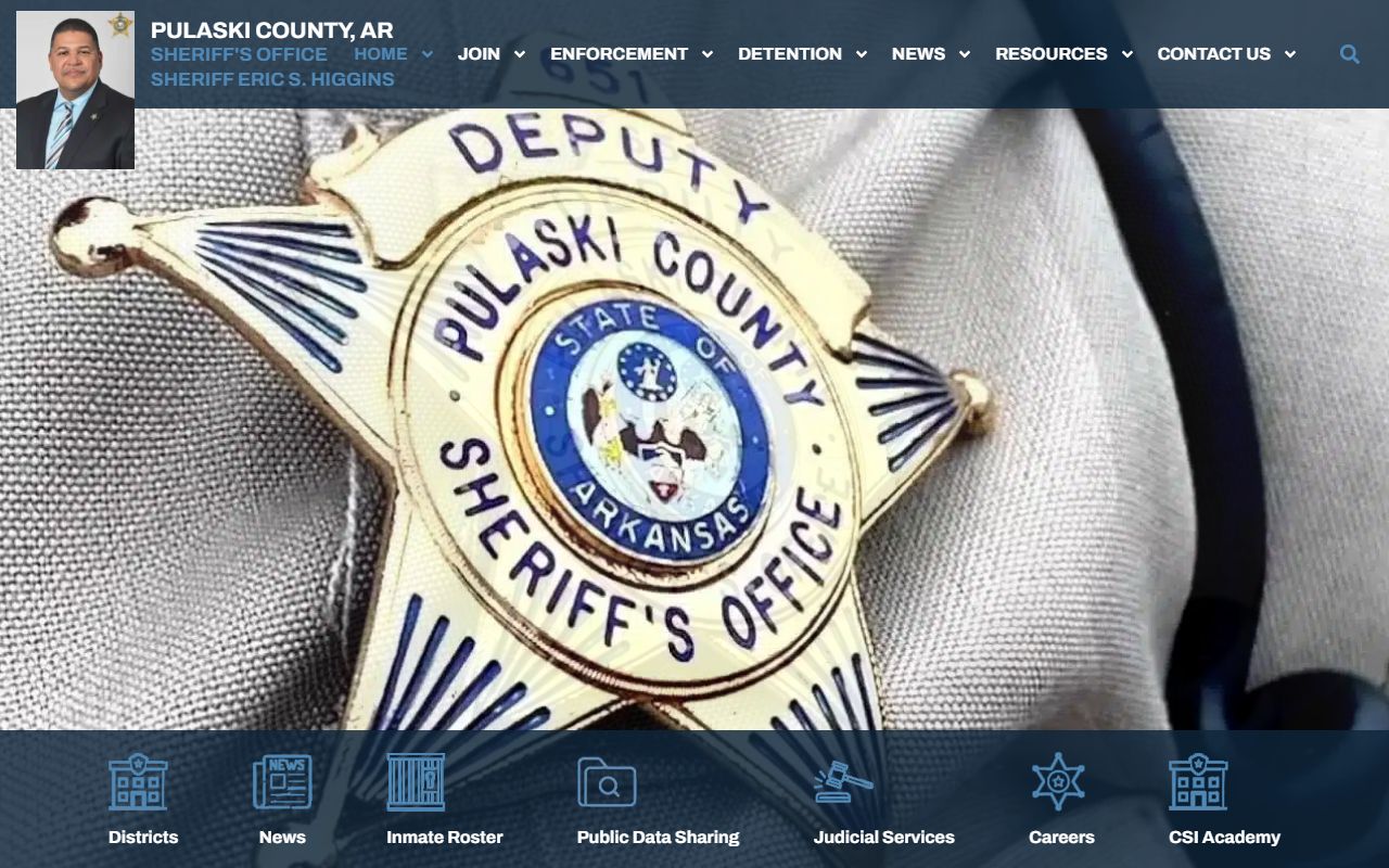 Pulaski County Sheriff Office inmate population page