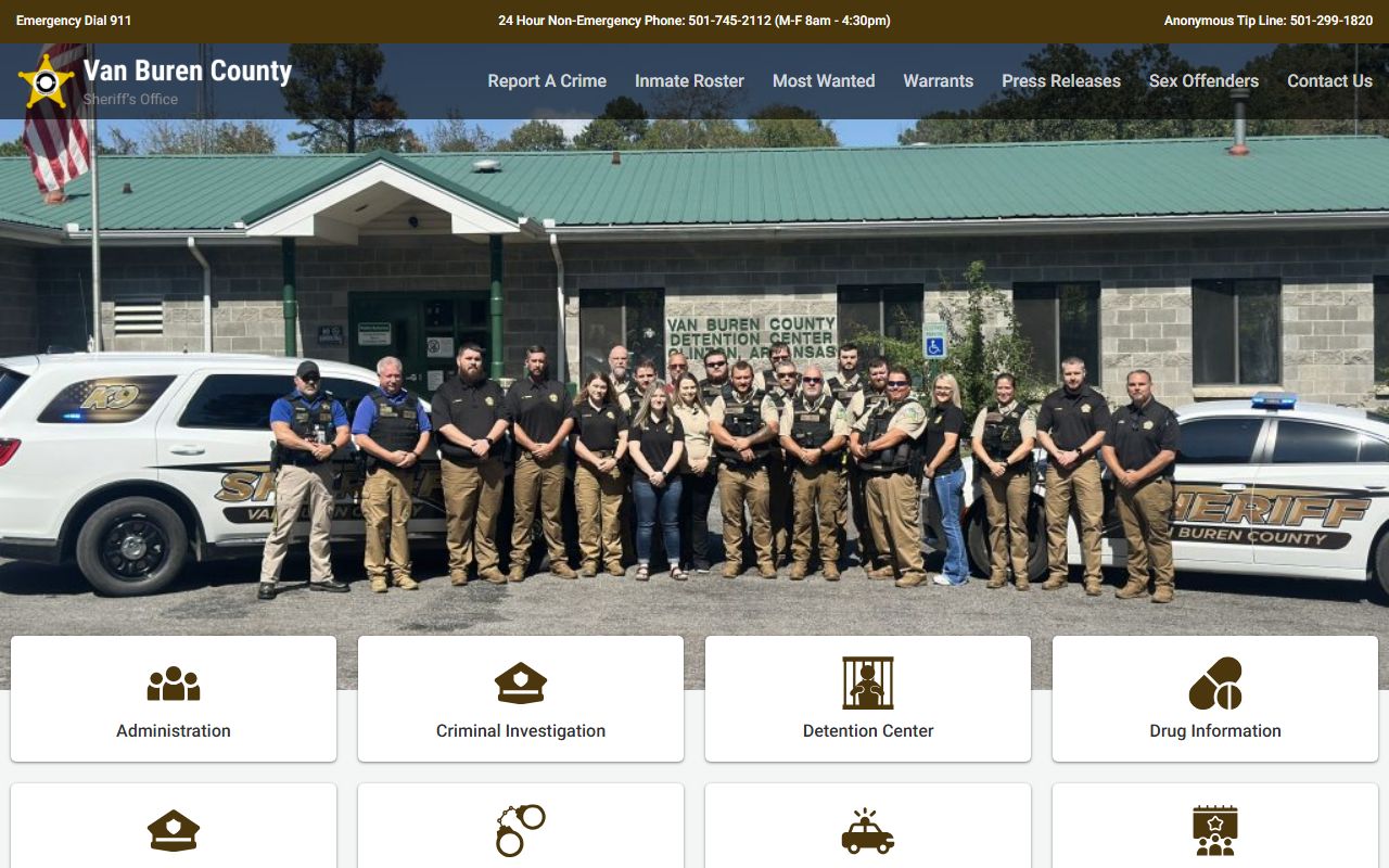 Van Buren County Sheriff inmate population site
