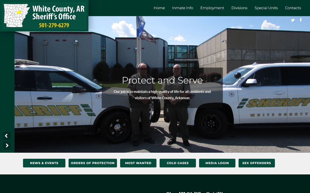 White County Sheriff inmate population site