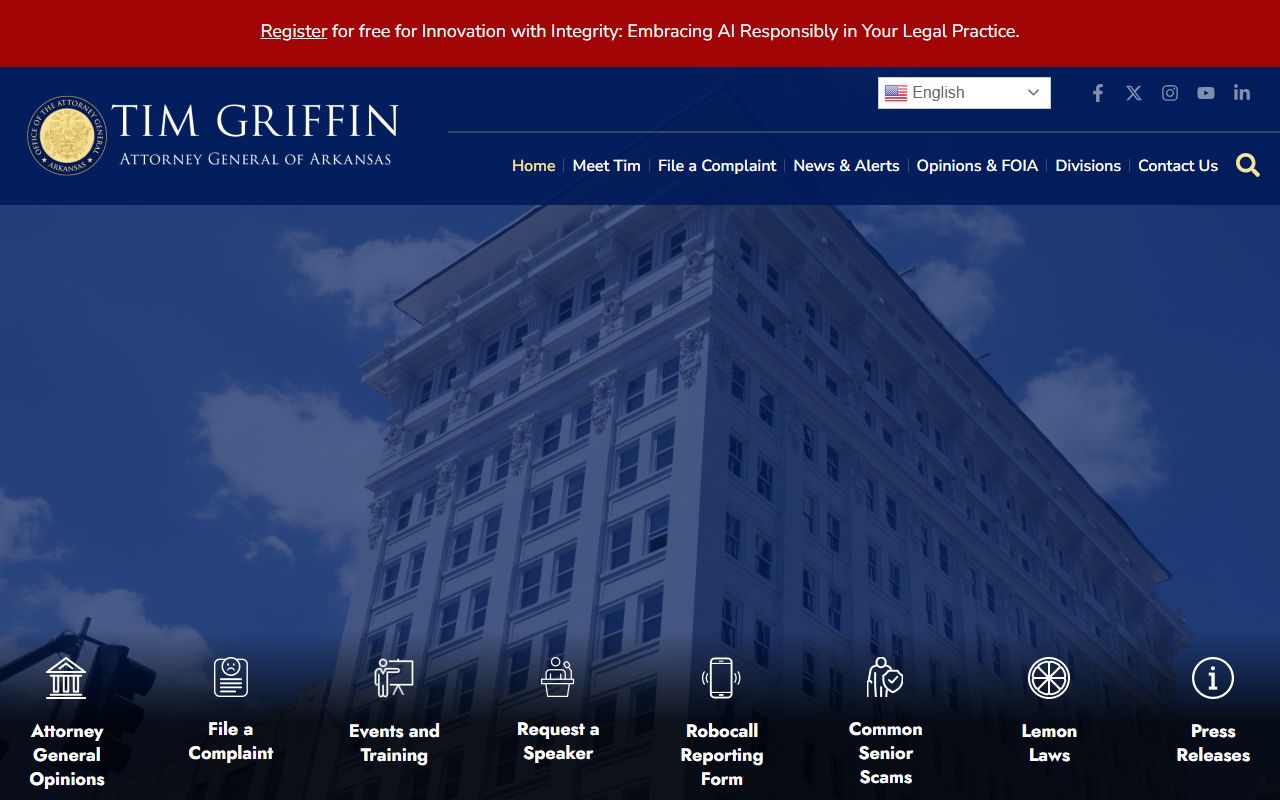 Arkansas Attorney General office for inmate population FOIA